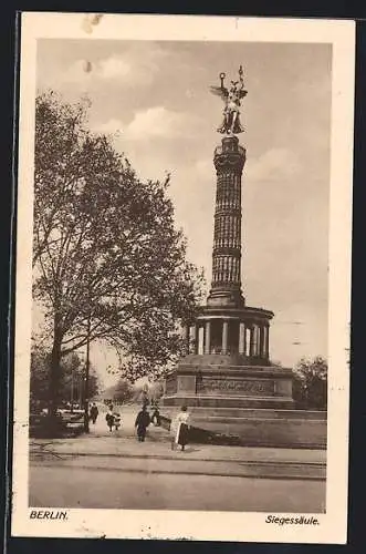 AK Berlin-Tiergarten, An der Siegessäule