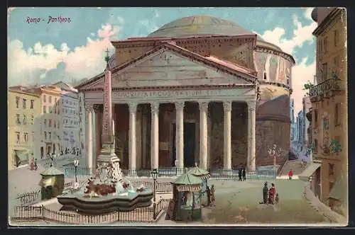 Künstler-AK Roma, Pantheon