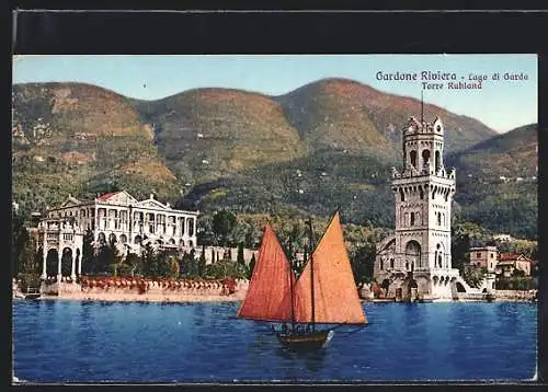 AK Gardone Riviera, Lago di Garda, Torre Ruhland