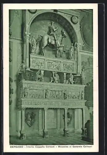 AK Bergamo, Interno Cappella Colleoni, Mausoleo al Generale Colleoni