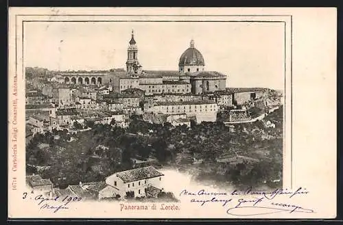 AK Loreto, Panorama mit Kirche