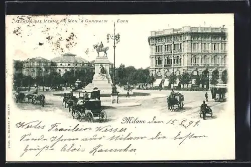 AK Milano, Teatro dal Verme, Mon. A Garibaldi, Eden