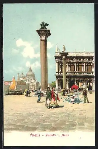 Künstler-AK Venezia, Piazetta San Marco