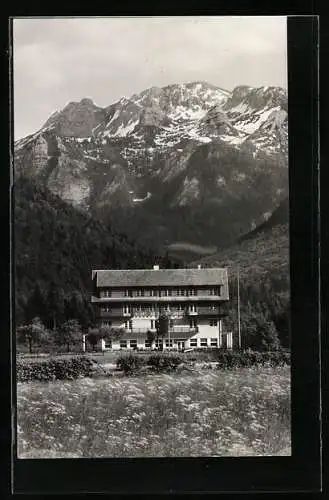 AK Ebensee, Sporthotel Steinkogel mit Bergen