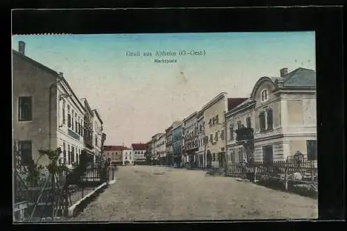 AK Altheim /O.-Ö., Blick auf den Marktplatz