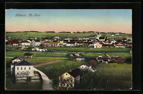 AK Altheim /O.-Ö., Blick über die Dächer