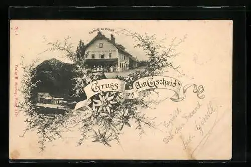 AK Prein, Gasthaus Am Gschaid, Bes. Johann Greifensteiner