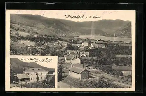 AK Willendorf a. d. Donau, Berger`s gasthaus zur Venus von Willendorf