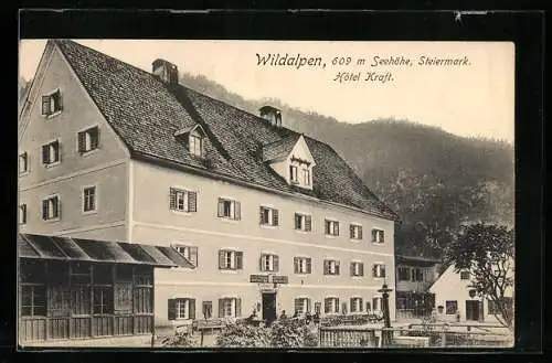 AK Wildalpen /Steiermark, Blick auf das Hotel Kraft