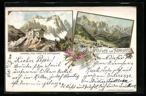 Lithographie Admont, Admonter Haus gegen den Natterriegel