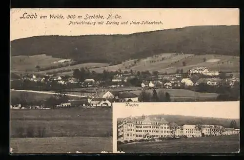 AK Laab am Walde /N.-Oe., Ortsansicht mit Kloster