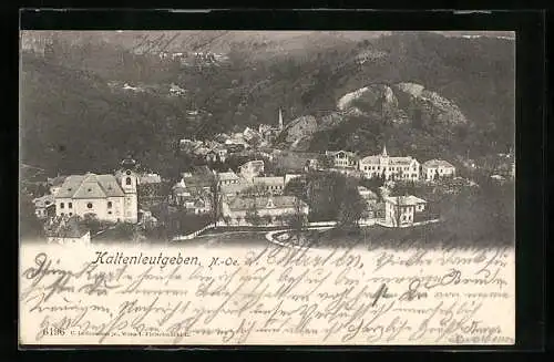 AK Kaltenleutgeben /N.-Oe., Ortsansicht aus der Vogelschau