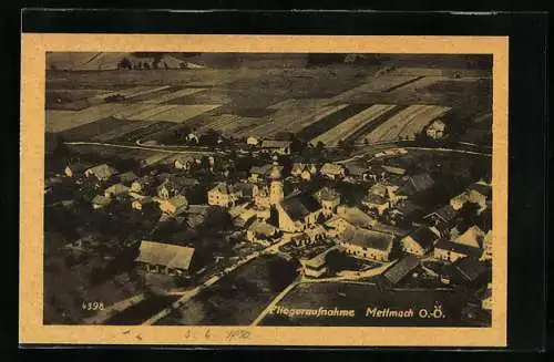 AK Mettmach, Teilansicht, Fliegeraufnahme
