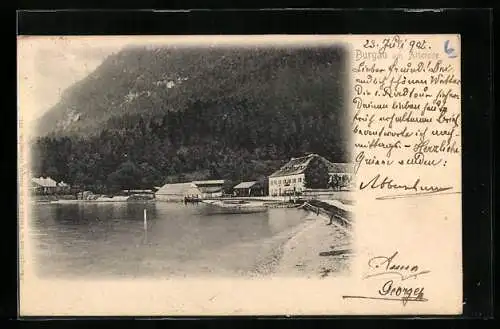 AK Burgau am Attersee, Uferpartie