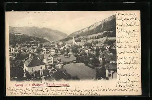AK Goisern /Salzkammergut, Ortsansicht aus der Vogelschau