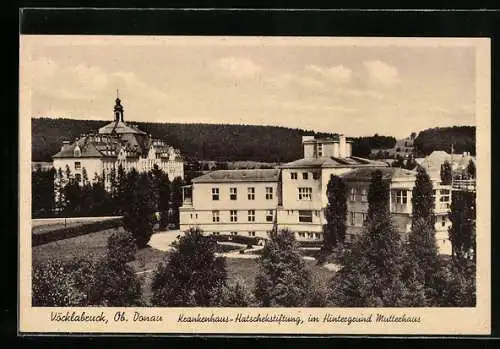 AK Vöcklabruck, Krankenhaus-Hatschekstiftung mit Mutterhaus im Hintergrund