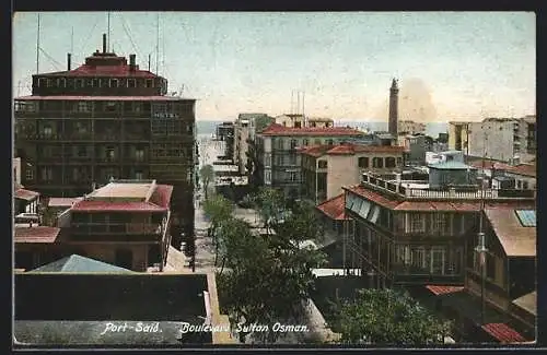 AK Port-Said, Boulevard Sultan Osman, Strassenpartie