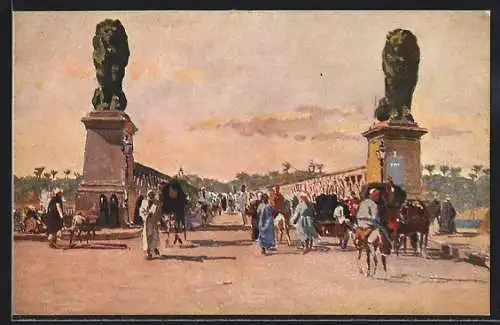 AK Caire, Le Pont de Kasr-el-Nil