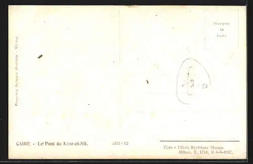 AK Caire, Le Pont de Kasr-el-Nil