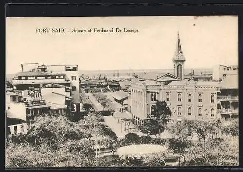 AK Port Said, Square of Ferdinand De Lesseps