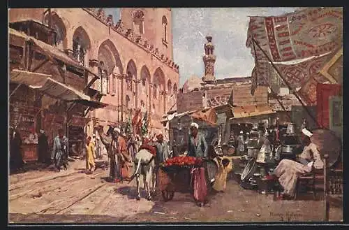 Künstler-AK Caire, La Mosquée de Kalann