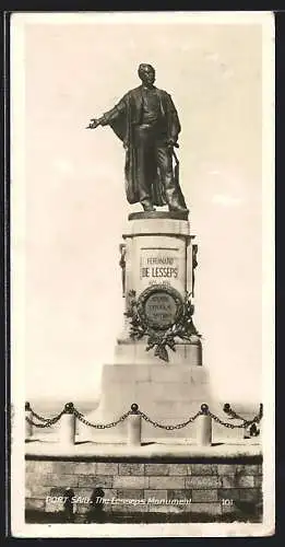 Mini-AK Port-Said, The Lesseps Monument