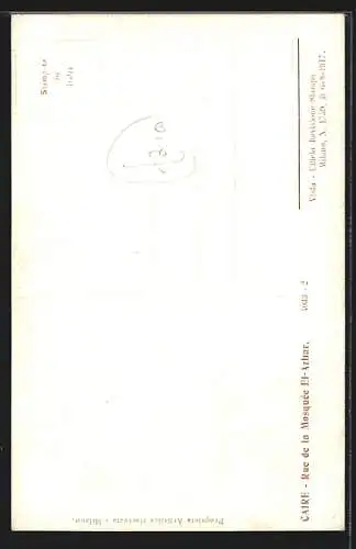 Künstler-AK Caire, Rue de la Mosquée El-Azhar