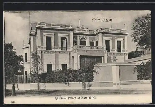 AK Cairo, Khediuial Palace at Kasr el Nil
