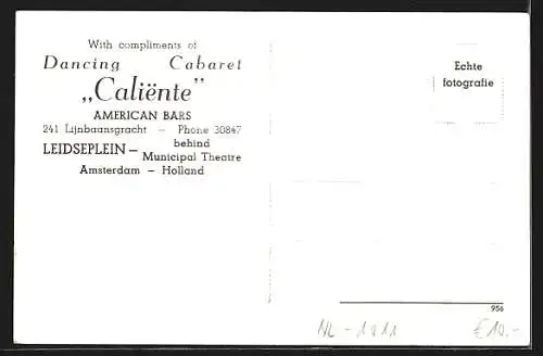 AK Amsterdam, American Bars & Cabaret Caliente, 241 Lijnbaansgracht