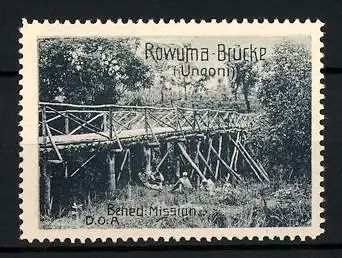 Reklamemarke Deutsch-Ost-Afrika, Ungoni, Rowuma-Brücke, Benediktiner Mission