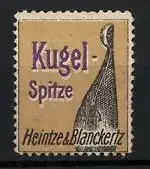 Reklamemarke Kugelspitze von Heintze & Blanckertz