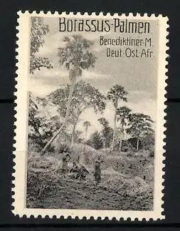 Reklamemarke Deutsch-Ost-Afrika, Borassus-Palmen, Benediktiner Mission