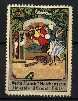 Reklamemarke Aecht Franck Märchenserie: Hänsel und Gretel, Bild 4