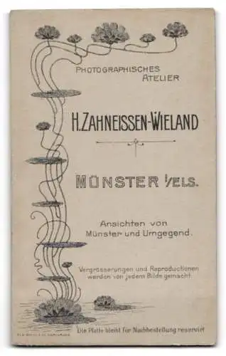 Fotografie H. Zahneissen-Wieland, Münster i. Els., Bürgerliche Dame mit Hochsteckfrisur