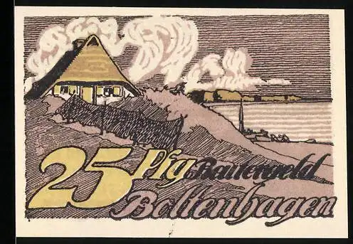 Notgeld Boltenhagen 1922, 25 Pfennig, Ortspartie