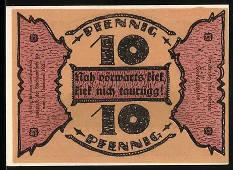 Notgeld Bad Doberan 1921, 10 Pfennig, Kirche