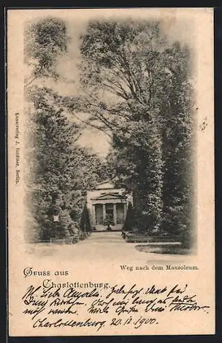 AK Berlin-Charlottenburg, Weg nach dem Mausoleum