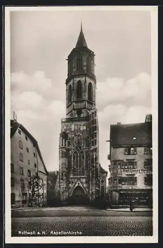 AK Rottweil a. N., Kapellenkirche mit Geschäft