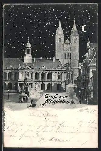 AK Magdeburg, Rathaus und Kirche