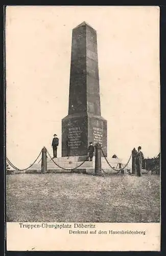 AK Döberitz, Truppen-Übungsplatz, Denkmal Hasenheidenberg