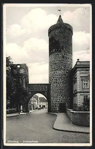 AK Jüterbog, Strasse am Zinnauerturm