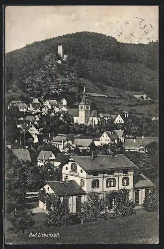 AK Bad Liebenzell, Ortsansicht mit der Ruine