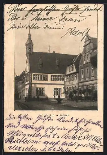 AK Lahr i. B., Blick auf Rathaus