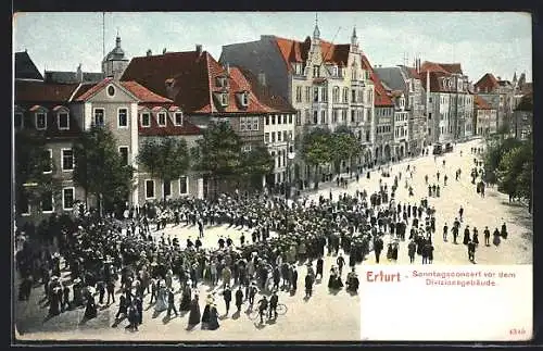 AK Erfurt, Sonntagsconcert vor dem Divisionsgebäude