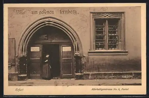 AK Erfurt, Allerheiligenstrasse No. 8, Portal