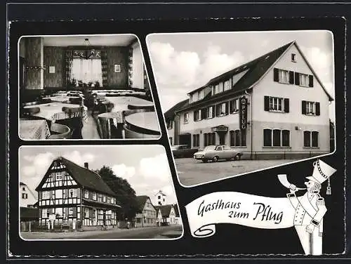 AK Neumühl Kehl / Kehl, Gasthaus zum Pflug H. Specht