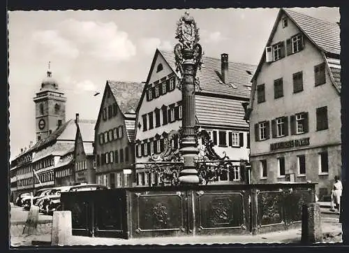 AK Nürtingen /Neckar, Der Marktbrunnen