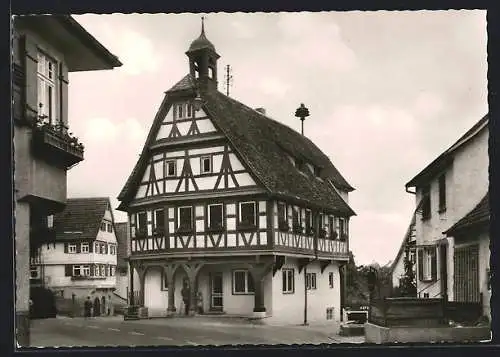 AK Beuren /Nürtingen, Partie am Rathaus