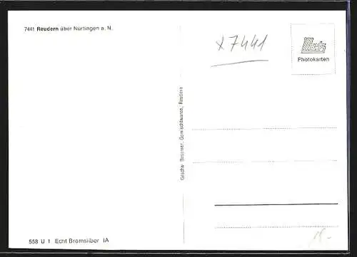 AK Reudern /Nürtingen, Strassenpartien, Gebäude, Ortsansicht