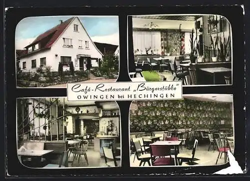 AK Owingen / Hohenzollern, Cafe-Restaurant Bürgerstüble Fam. Liener